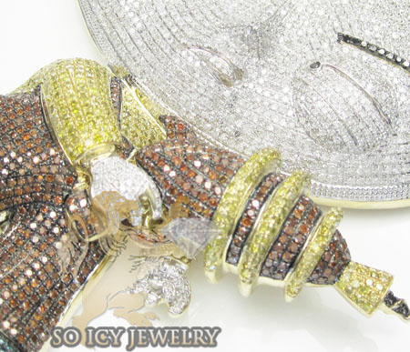 Diamond 10k yellow gold pendant 17.00ct - Image 2