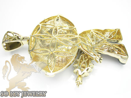 Diamond 10k yellow gold pendant 17.00ct - Image 4