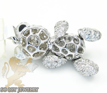 Teddy bear diamond 14k white gold pendant 1.90ct - Image 3