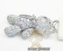 Teddy bear diamond 14k white gold pendant 1.90ct
