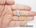 Teddy bear diamond 14k white gold pendant 1.90ct