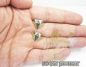 Unisex 14k white gold diamond pave diamond earrings 0.50ct