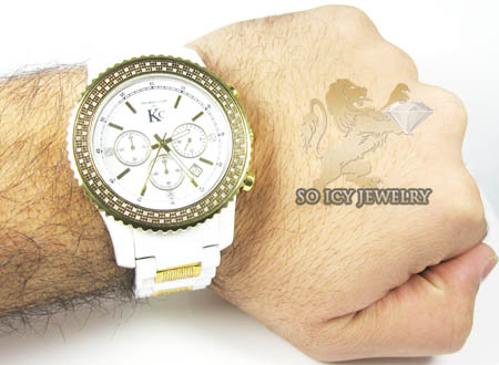 Techno com kc diamond white ceramic watch 1.80ct