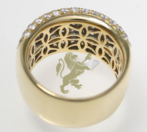 2.40ct unisex 18k solid yellow gold