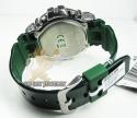 Mens silver g-shock diamond neon green watch 4.00ct