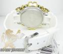 Mens yellow silver g-shock diamond light blue watch 4.00ct