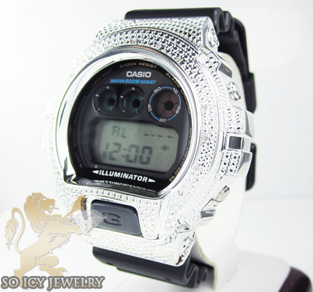 Mens silver g-shock diamond watch 0.15ct - Image 2