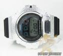 Mens silver g-shock diamond watch 0.15ct