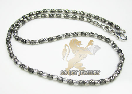 14k white & black gold diamond cut 