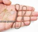 14k rose & black gold diamond cut bead chain 16-24 inch 2mm