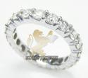 Ladies 14k white gold round diamond eternity band 4.00ct