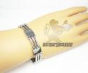 White stainless steel multi-link design bracelet