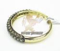 Ladies 14k yellow gold champagne diamond wedding band 1.00ct