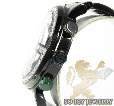 Diamond gucci chrono g watch black stainless steel 2.00 ct