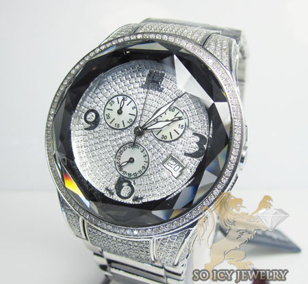 Diamond icelink midnight sun mens watch 4.25ct