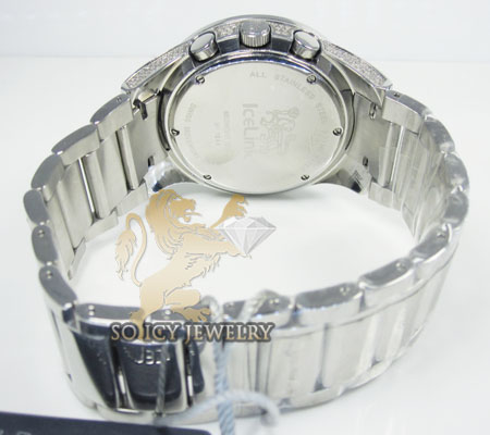 Diamond icelink midnight sun mens watch 4.25ct