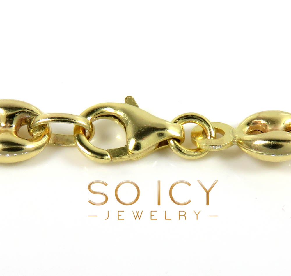 14k yellow gold gucci puff link chain 18-26