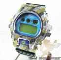Mens multi color diamond g-shock watch 4.00ct