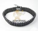 14k black gold diamond 4 row bracelet 4.50ct