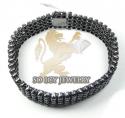 14k black gold diamond 4 row bracelet 4.50ct