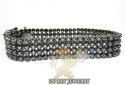 14k black gold diamond 4 row bracelet 4.50ct
