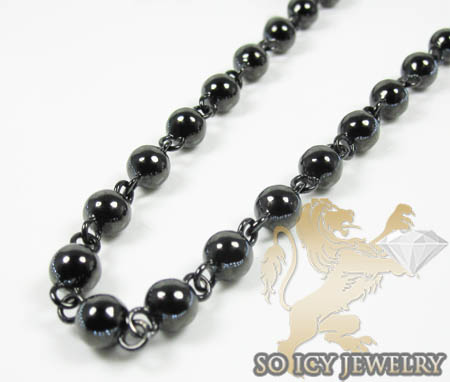 10k black gold bead & ball chain 33 inch 6.2mm - Image 2