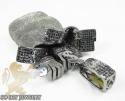 Mens 10k black gold diamond money bag pendant 2.00ct