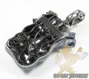 Mens 10k black gold diamond money bag pendant 2.00ct