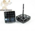 10k black gold diamond princess earrings 2.00ct