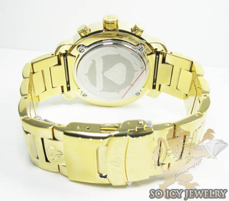 Mens aqua master genuine diamond yellow ornament watch 0.20ct