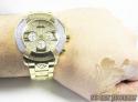 Mens aqua master genuine diamond yellow ornament watch 0.20ct