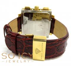 Mens aqua master genuine diamond yellow square watch 0.20ct