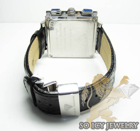 Mens aqua master genuine diamond square watch 0.20ct