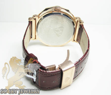 Mens aqua master genuine diamond rose carbon watch 0.20ct - Image 2