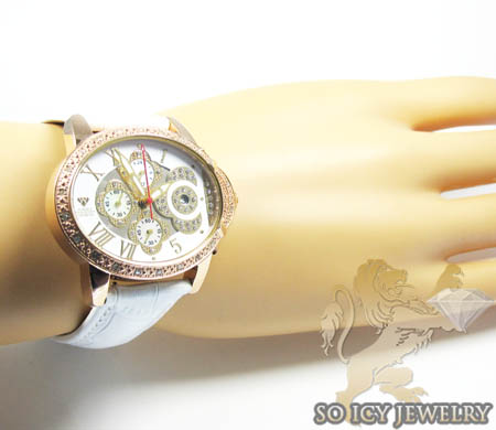 Ladies aqua master genuine diamond rose geneve watch 0.20ct - Image 3
