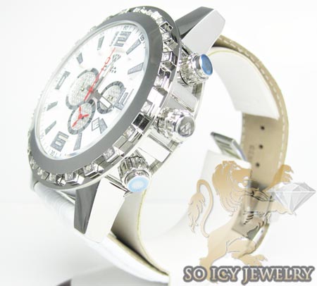 Mens aqua master genuine diamond 50mm watch 0.20ct