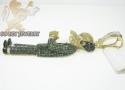 10k yellow gold diamond cartoon pendant 8.00ct