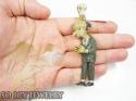 10k yellow gold diamond cartoon pendant 8.00ct