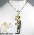 10k yellow gold diamond cartoon pendant 8.00ct