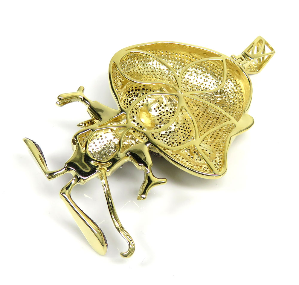 10k yellow gold diamond speedy gonzales pendant 11.25ct - Image 5