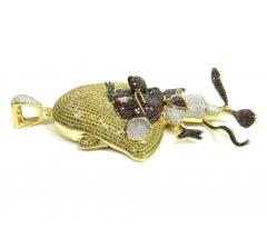 10k yellow gold diamond speedy gonzales pendant 11.25ct