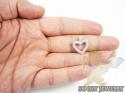 Ladies 18k white gold diamond heart pendant 0.60ct