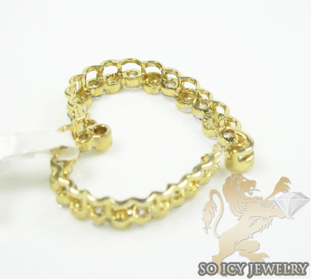 Ladies 14k yellow gold diamond heart pendant 0.65ct