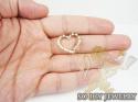 Ladies 14k yellow gold diamond heart pendant 0.65ct