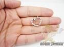Ladies 14k white gold diamond heart pendant 0.45ct