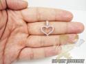 Ladies 18k white gold diamond heart pendant 0.37ct