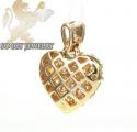 Ladies 18k rose gold diamond mini heart pendant 0.43ct