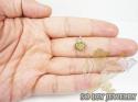 Ladies 18k white gold yellow sapphire mini heart pendant 0.43ct