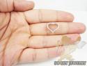 Ladies 18k rose gold diamond heart pendant 0.31ct