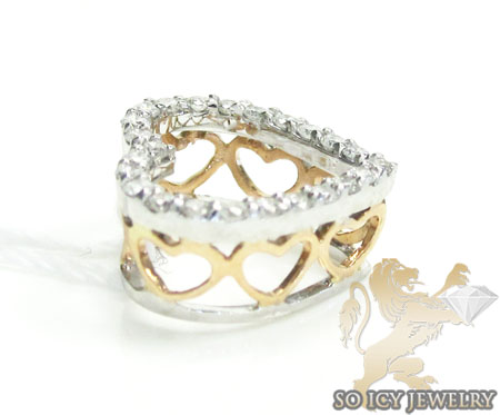 18k rose gold diamond heart pendant 0.22ct